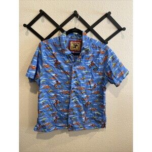 Cinch Cowboy Print Short Sleeve Button Up Size Small